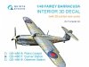 Quinta Studio QD+48617 Fairey Barracuda Gunner Station 3D-Printed & coloured Interior on decal paper (Trumpeter) (with 3D-printed resin parts) 1/48